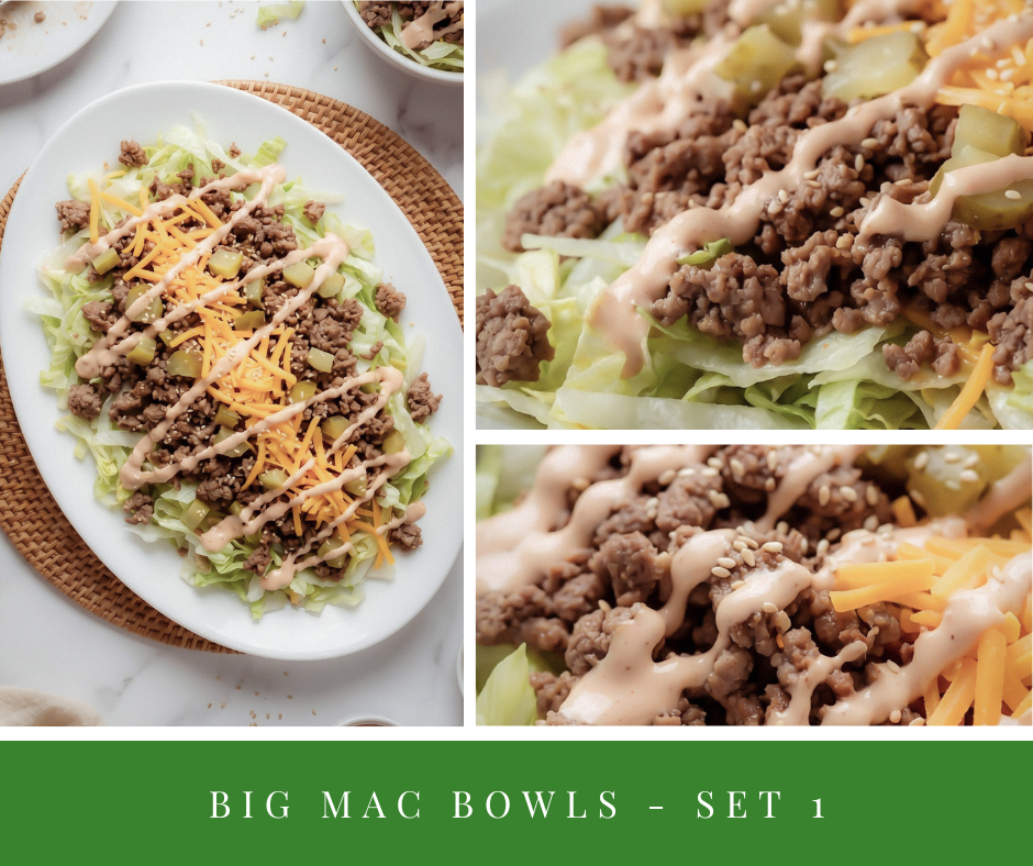 Low Calorie Big Mac Bowls - set 1