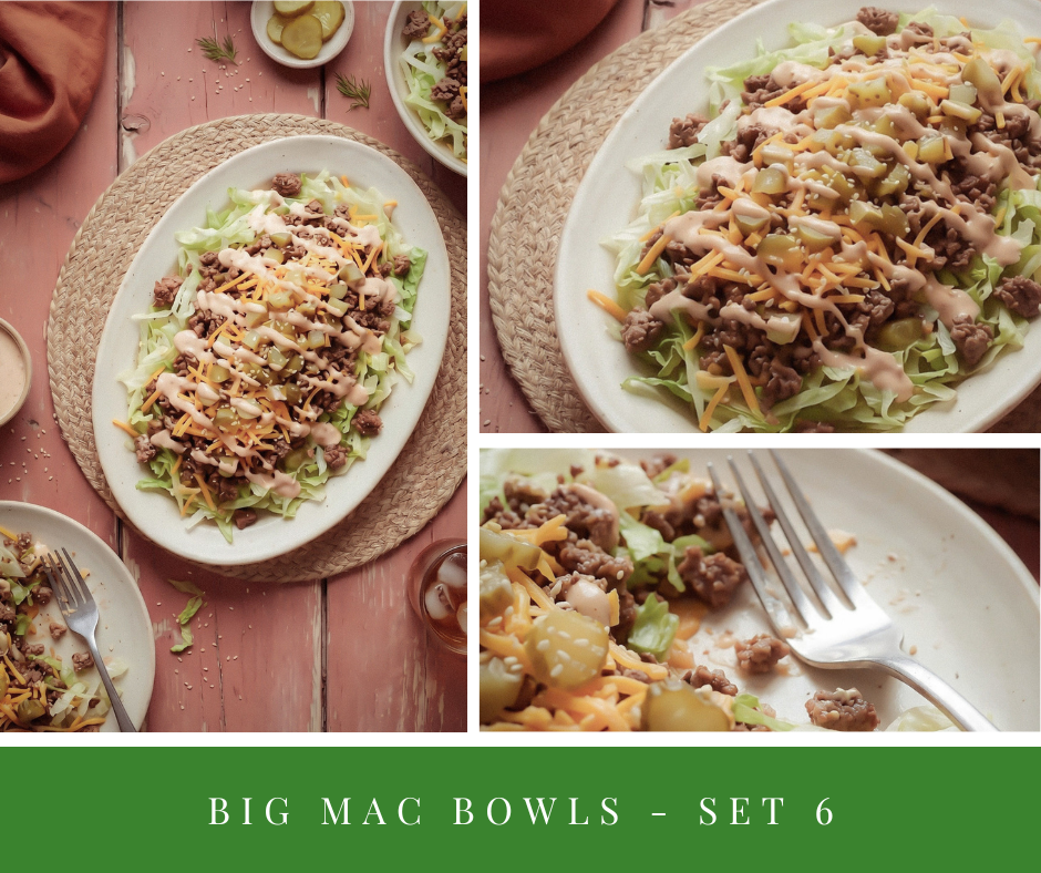 Low Calorie Big Mac Bowls - set 6