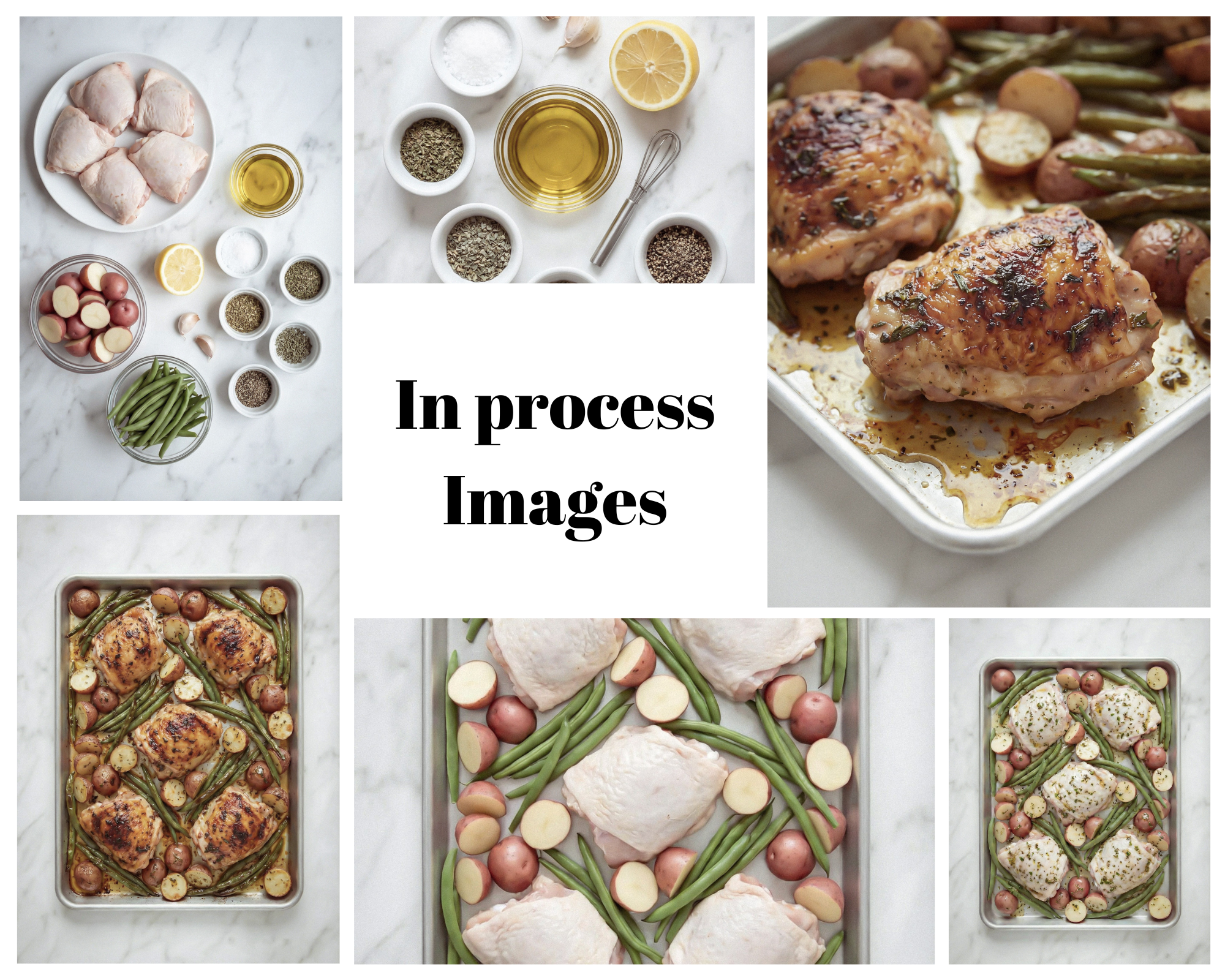 Sheet Pan Chicken Thighs w/ Green Beans and Potatoes - set 5