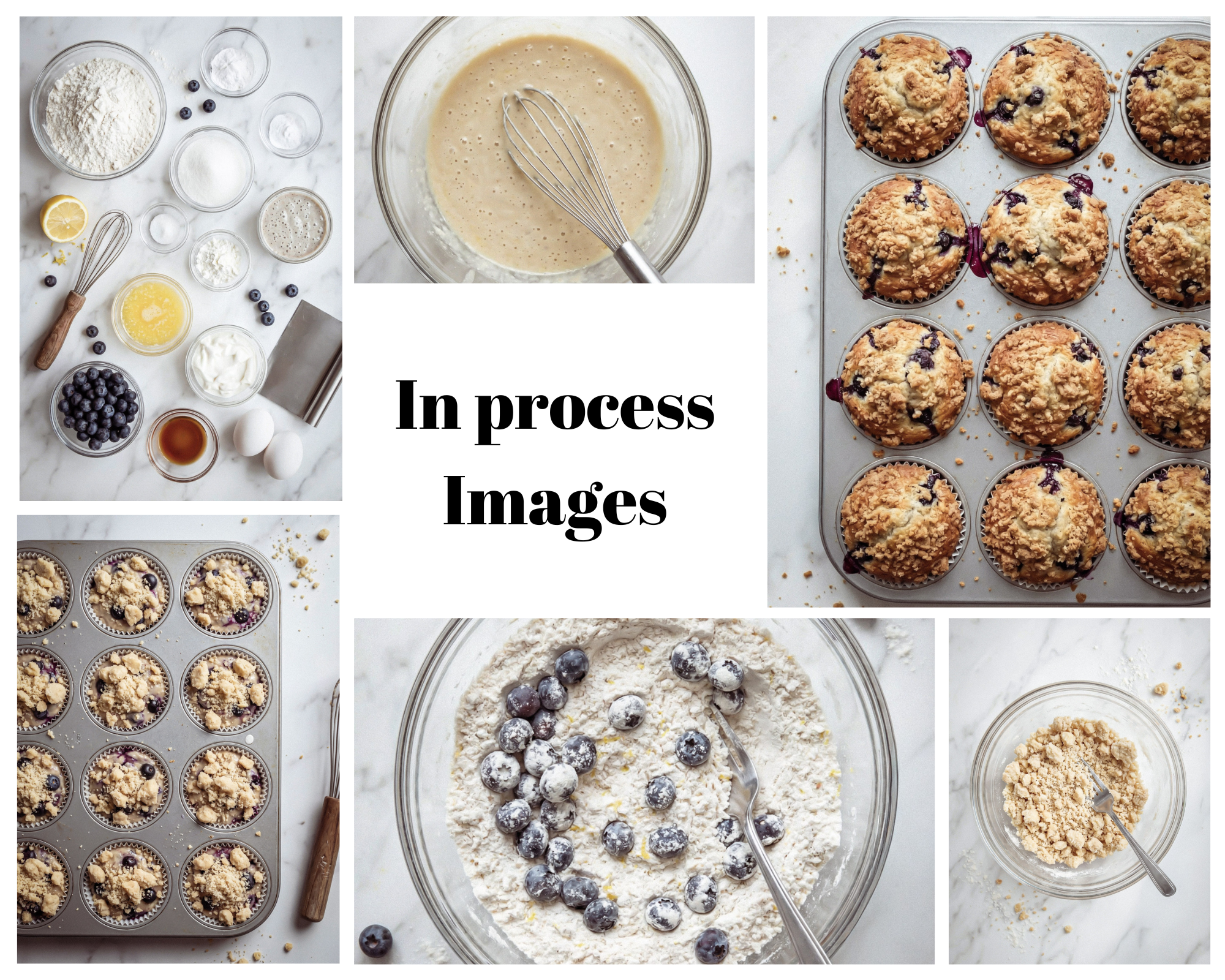 Sourdough Blueberry Muffins - set 3