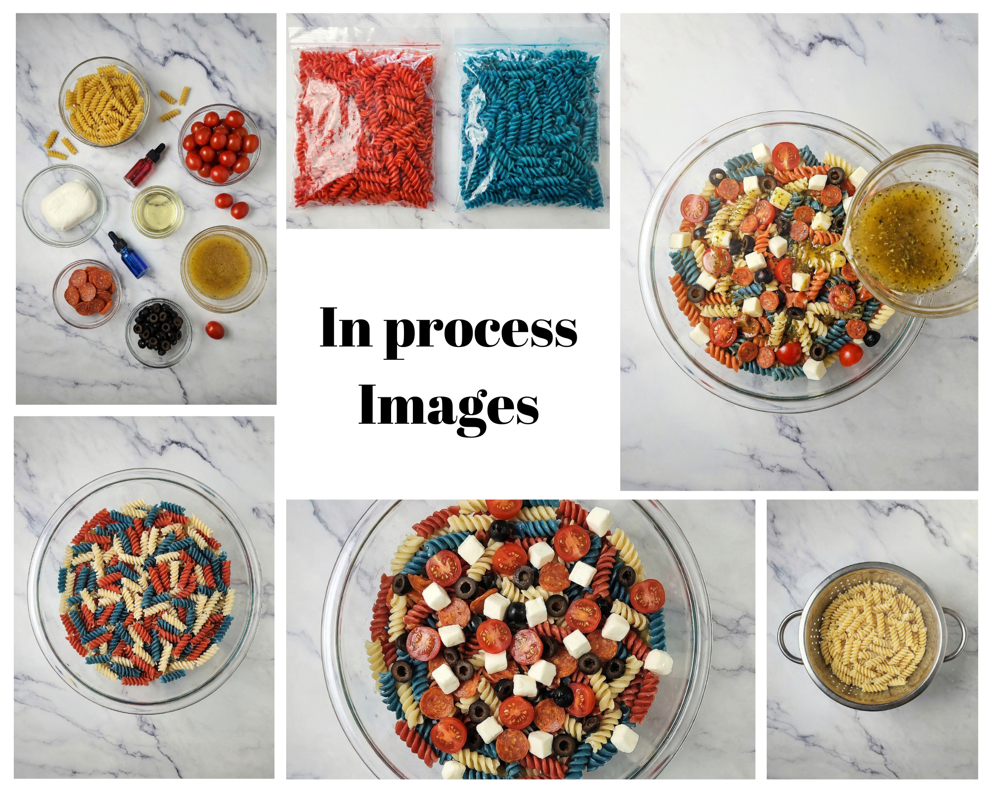 Red, White and Blue Pasta Salad - set 2