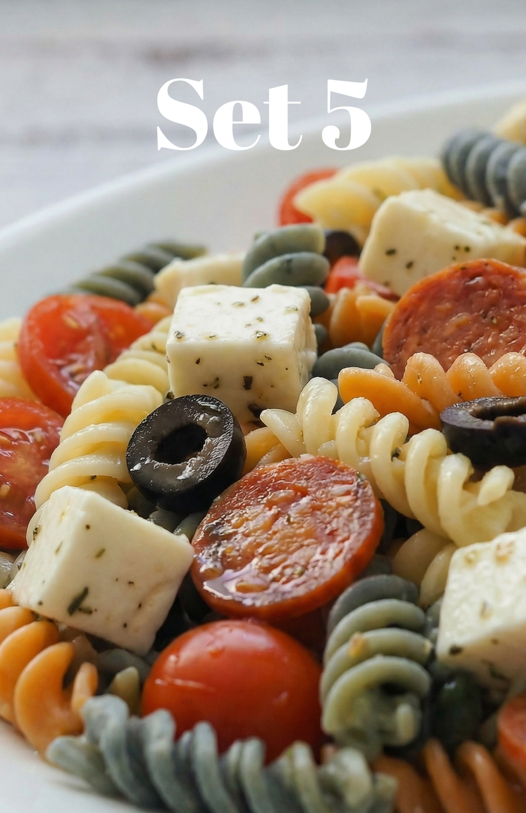 Red, White and Blue Pasta Salad - set 5