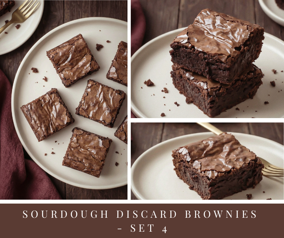 Sourdough Discard Brownies - set 4