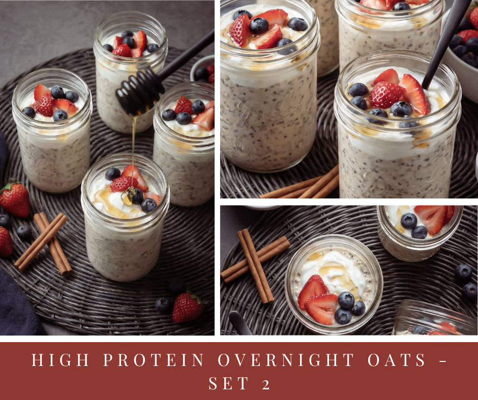 High Protein Overnight Oats - set 2