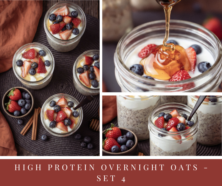 High Protein Overnight Oats - set 4