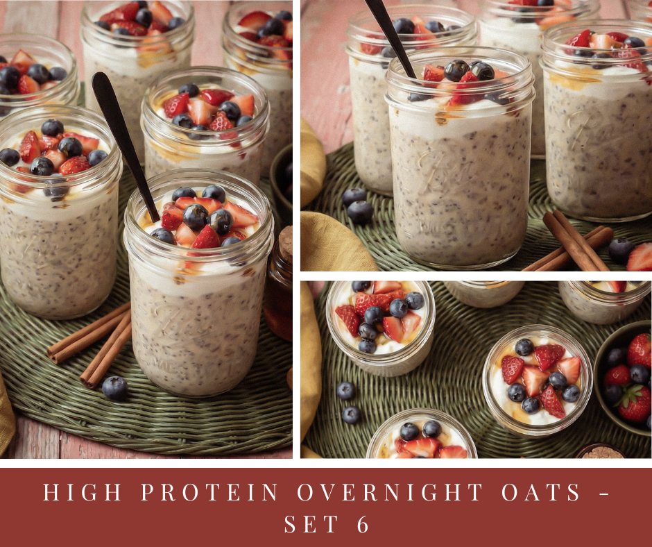 High Protein Overnight Oats - set 6